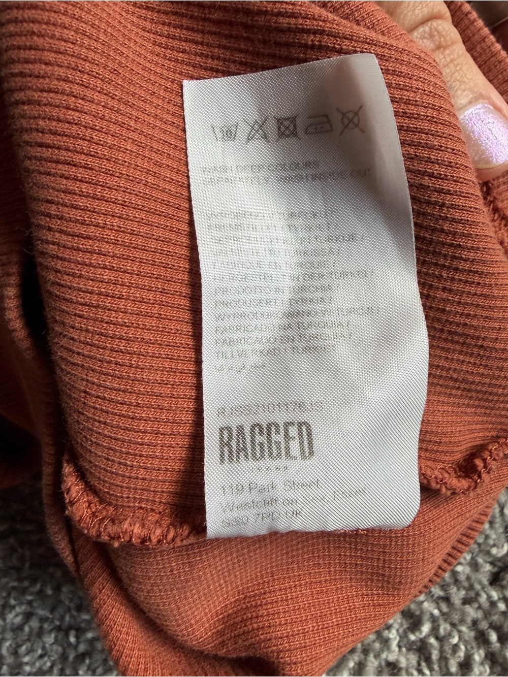 The Ragged Priest Rust Ribbed Cropped Tank with Pink Logo - Picture 5 of 6